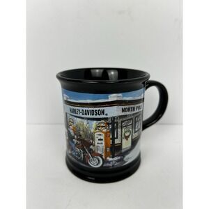 Harley Davidson 2007 Motorcycles Christmas Santa Riding Bike Cup Mug Sled